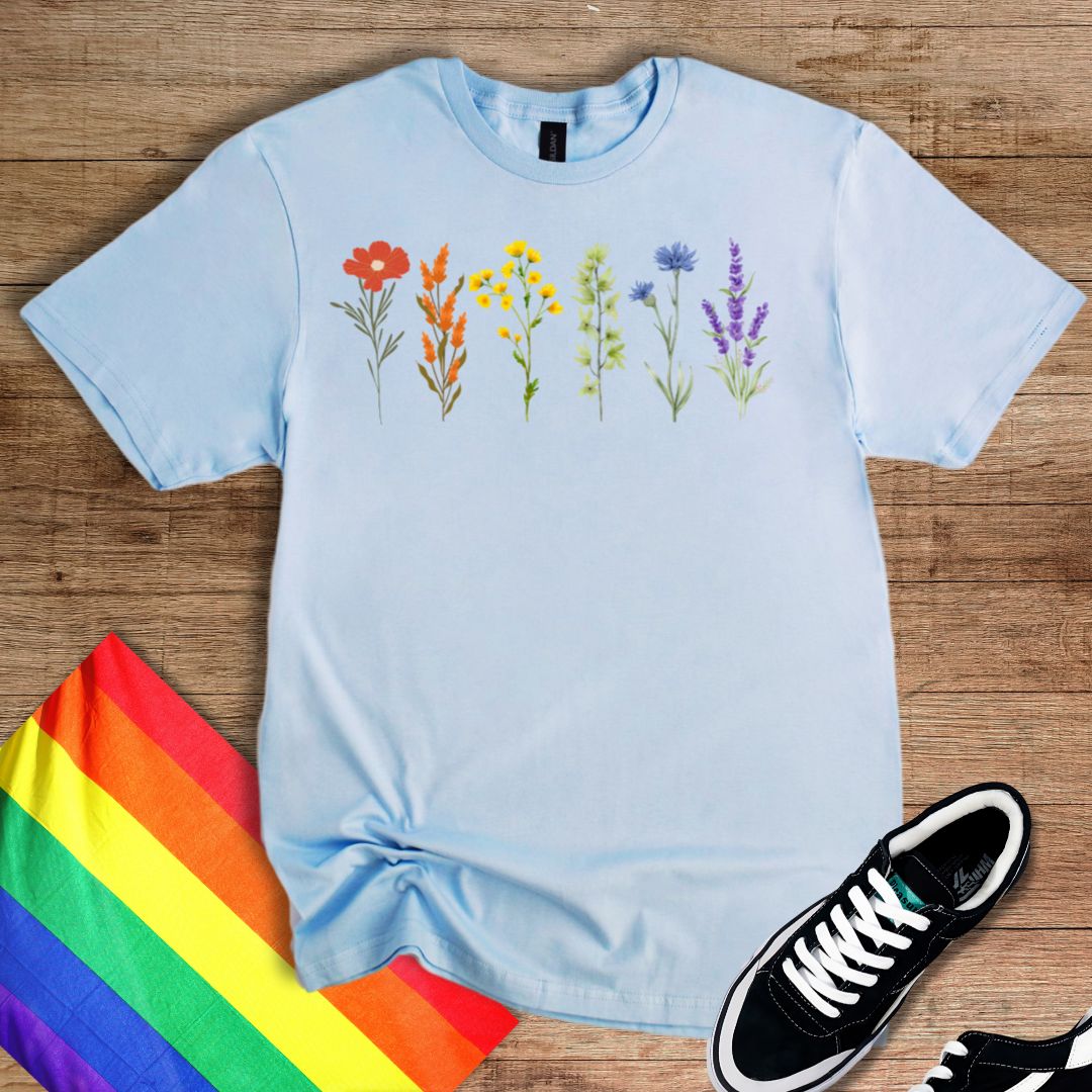 Rainbow Flowers T-Shirt