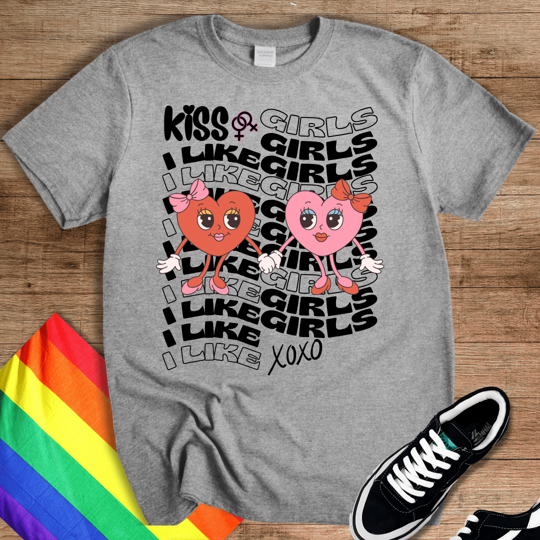 I Like Girls Heart T-Shirt