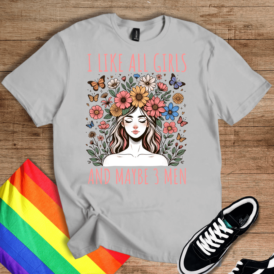 All Girls, 3 Men T-Shirt