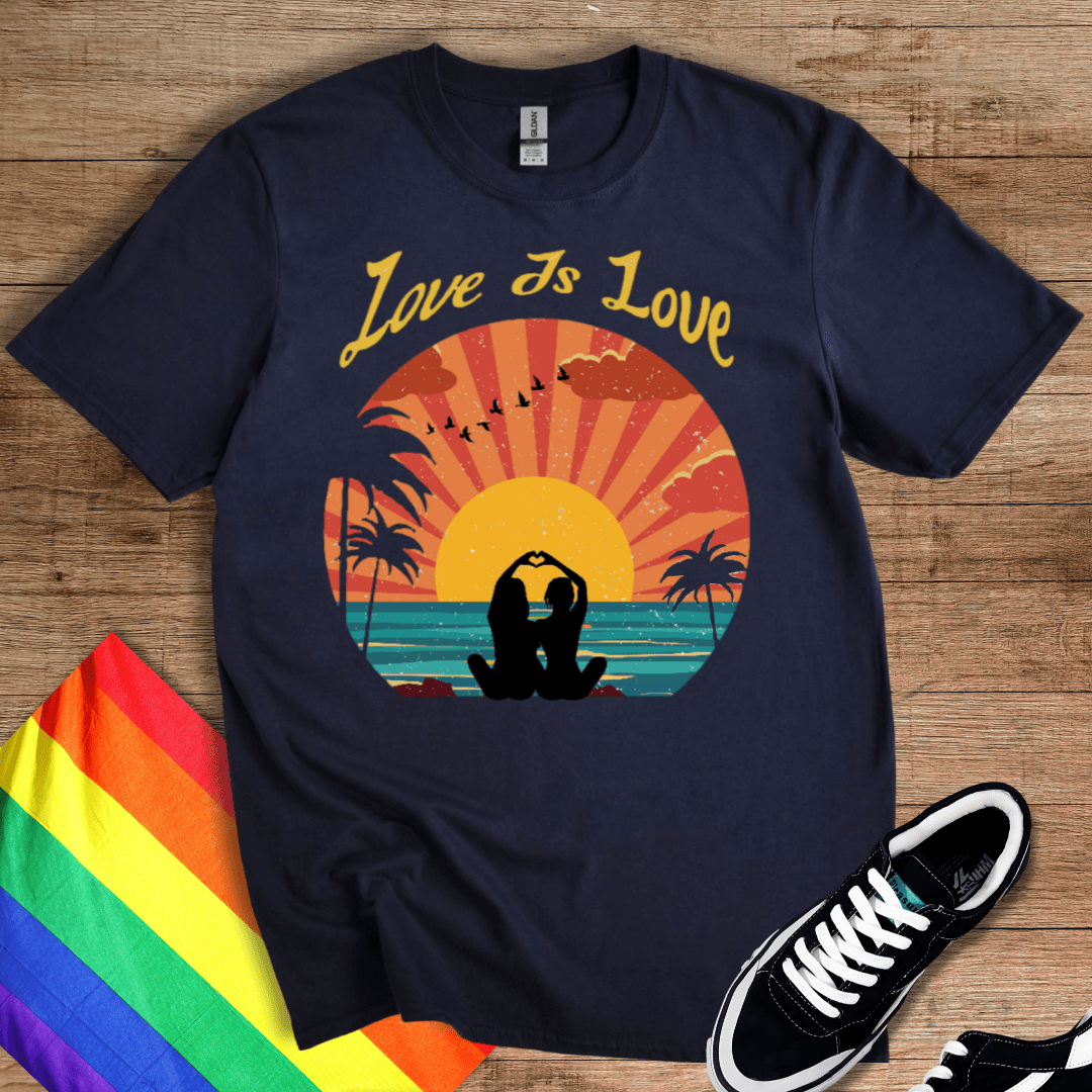 Love Retro Sunset T-Shirt