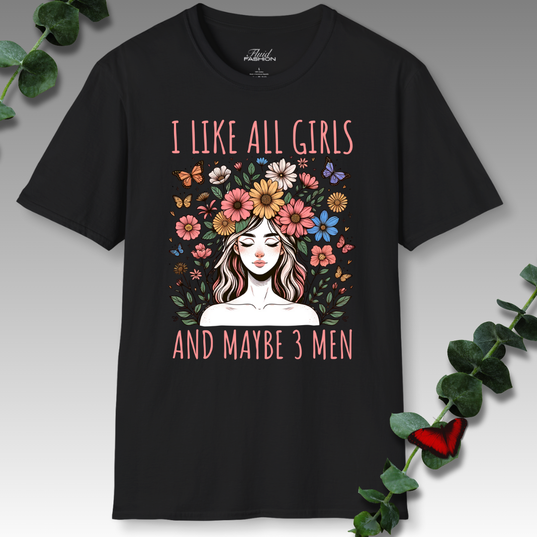 All Girls, 3 Men T-Shirt