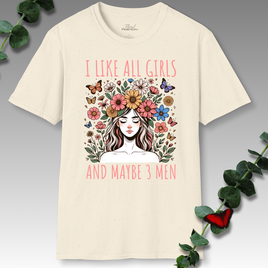 All Girls, 3 Men T-Shirt