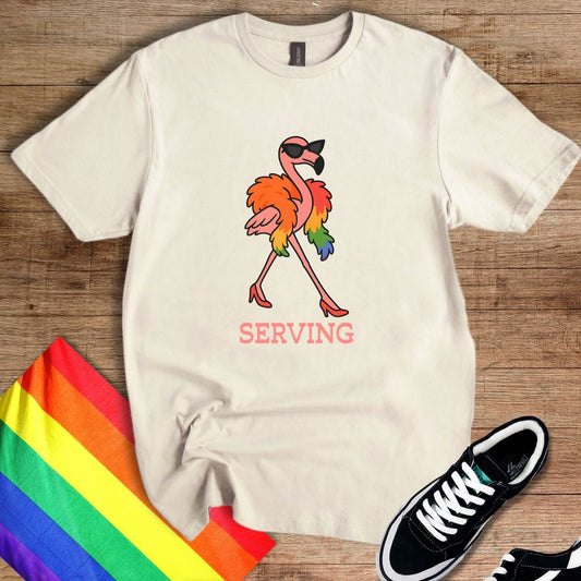 Serving Flamingo T-Shirt